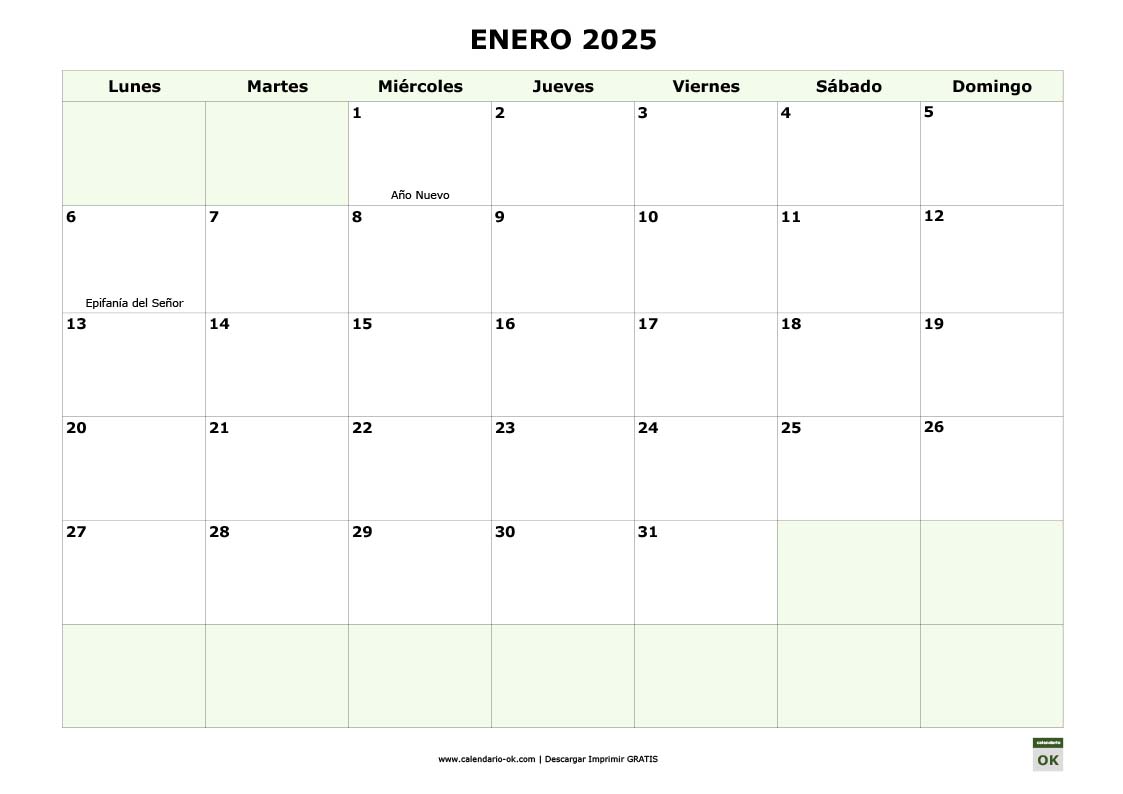 Calendario 2025 por MESES con FESTIVOS COMUNITARIOS en PDF